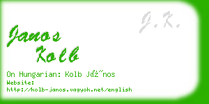 janos kolb business card